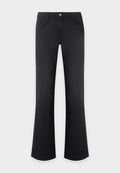ONLY ONLLINEA MID WAIST - Flared Jeans - washed black