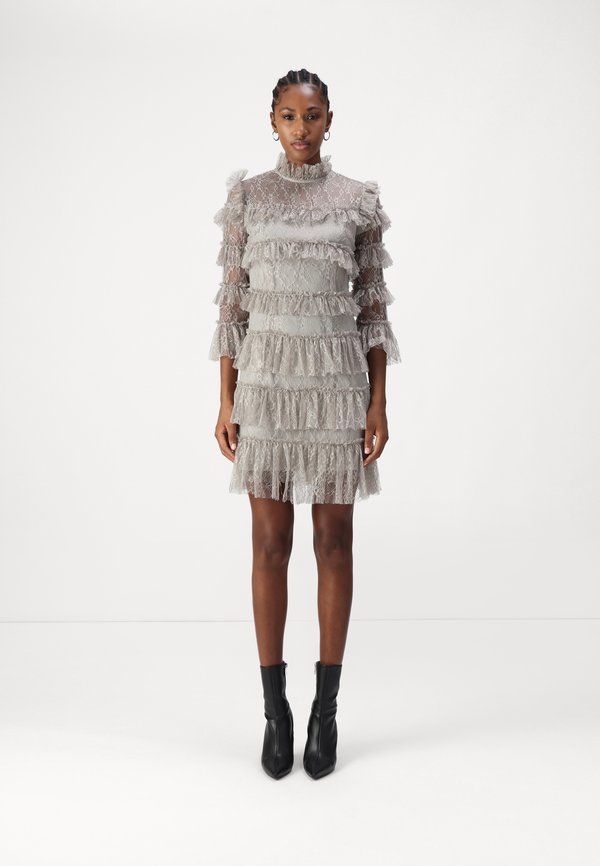 Malina CARMINE FRILL DRESS