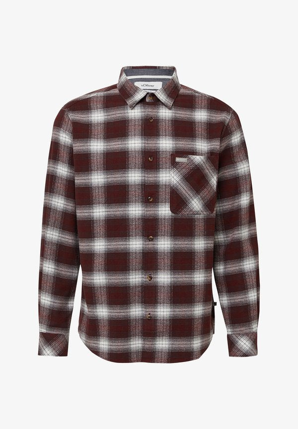 s.Oliver HEMD - Shirt - burgund