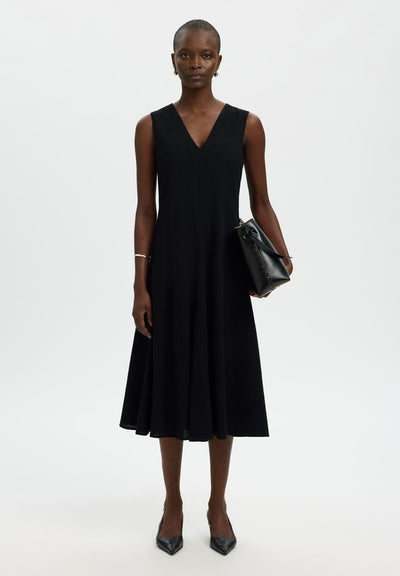 Selected Midi linen blend