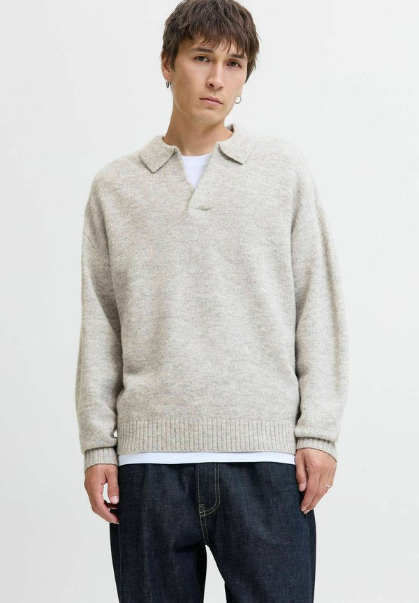 Jack & Jones Knitted Plain Knitted - Jumper - light grey melange