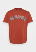 Jack & Jones Plus Size Logo - Print T-shirt - burnt henna