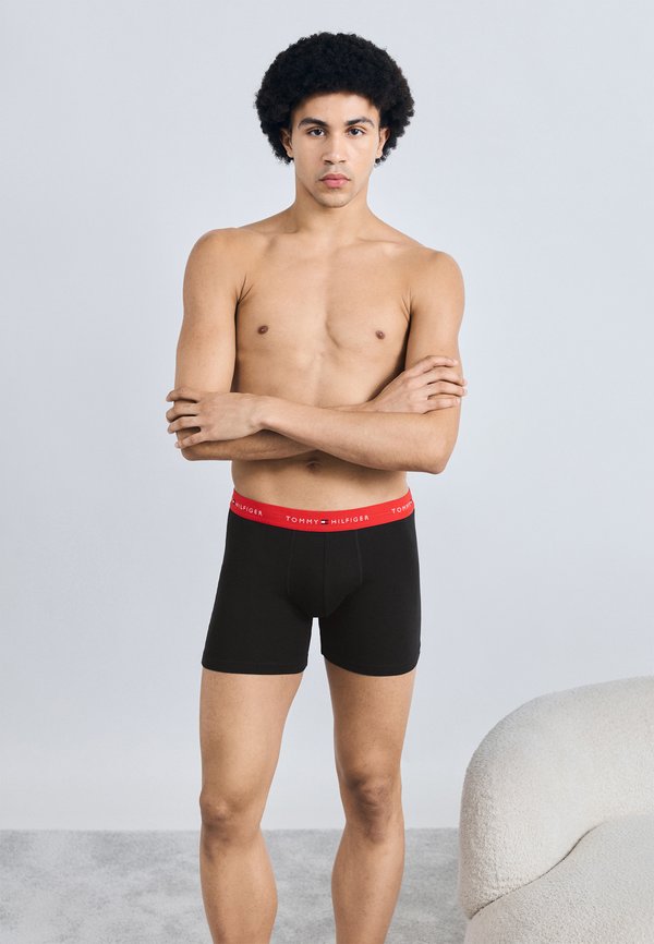 Tommy Hilfiger 3-PACK SIGNATURE LOGO WAISTBAND BOXER BRIEFS - Boxer briefs - red/sea/raspberry juice