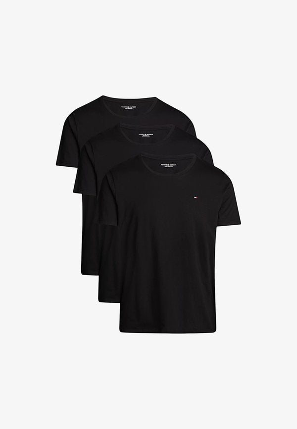 Tommy Hilfiger SIGNATURE CTN ESS 3PACK SS TEE - Undershirt - black black black