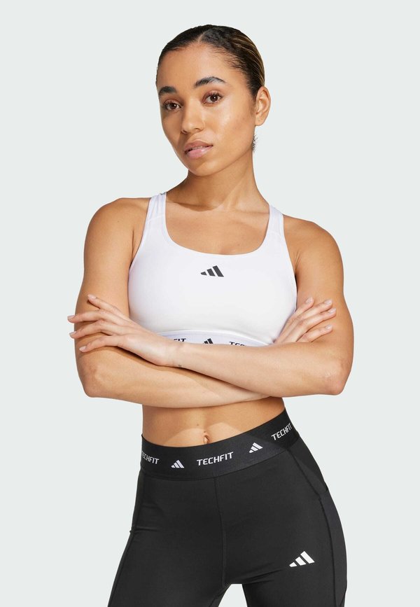 adidas Performance MEDIUM SUPPORT BRA - Medium support sports bra - white
