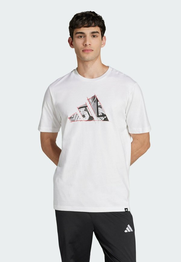 adidas Sportswear GRAPHIC - Print T-shirt - white