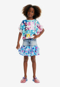 Desigual FLORAL RUFFLE DENIM