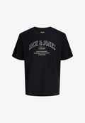 Jack & Jones JJEDENVER LOGO TEE SS O-NECK SN PLS - Print T-shirt - black