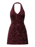 Forever New Petite RILEY SEQUIN HALTER MINI