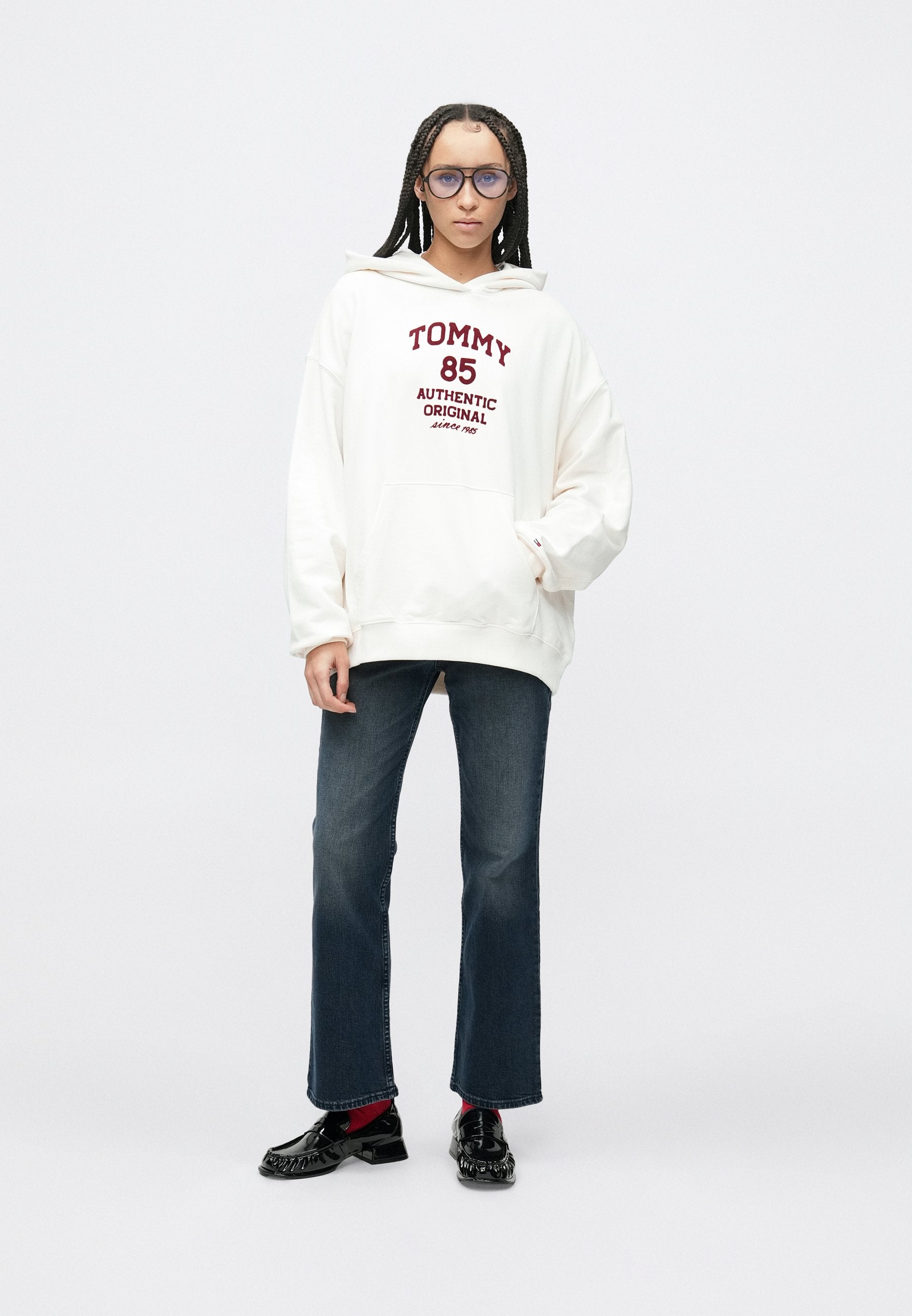 Tommy Jeans 1985 FLOCK LOGO OVERSIZED HOODY