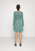 WAL G. WGXZL WEDDING - LACE TOP SKATER DRESS