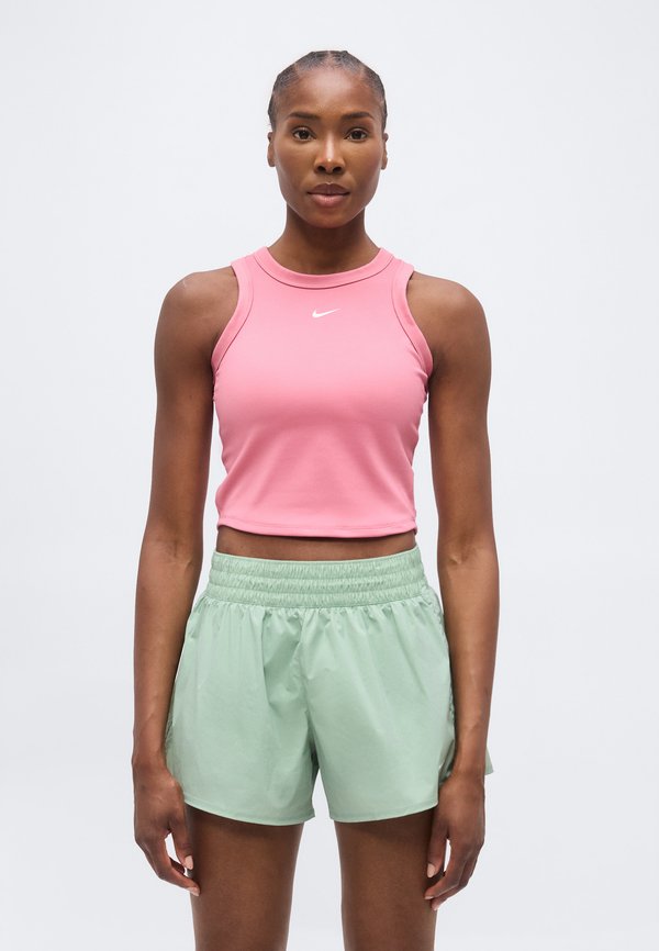 Nike Performance ONE FITTED CROP TANK - Top - peony/white