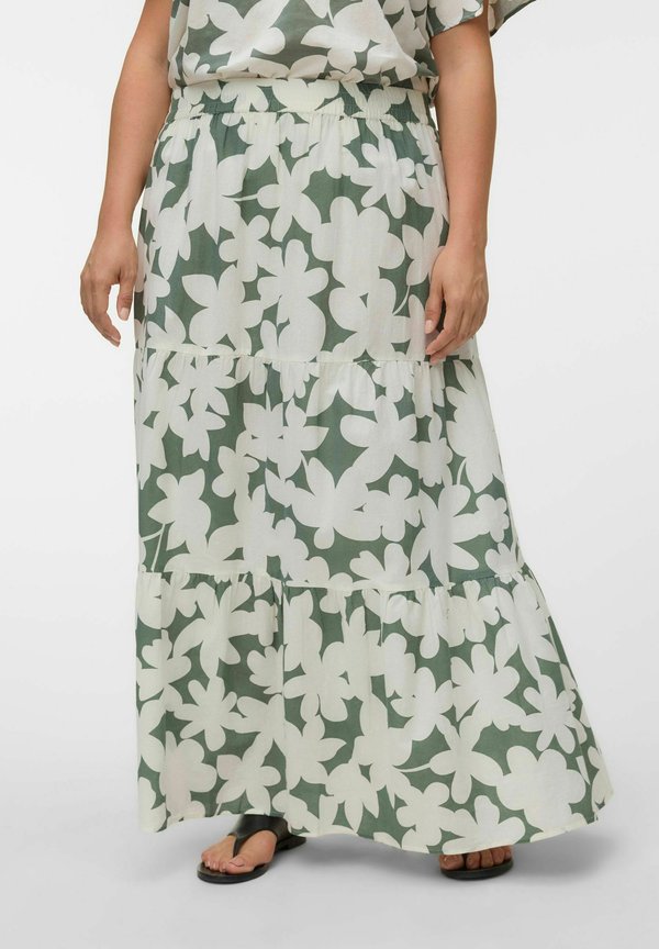 Vero Moda Curve VMCDICTHE High waist Long - Maxi skirt - laurel wreath