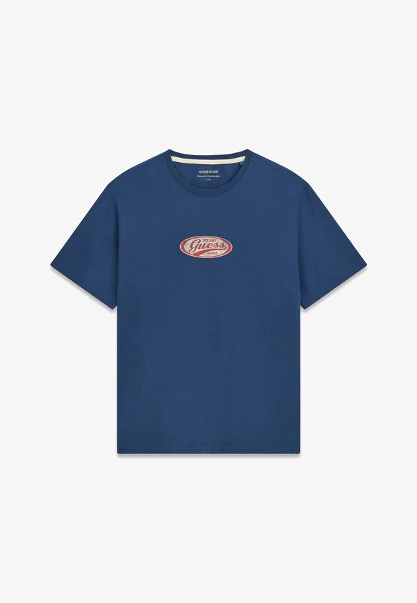 Guess REGULAR FIT T-SHIRT - Print T-shirt - blau