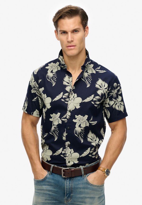 Superdry & Co HAWAIIAN PRINTED - Shirt - chrissy indigo