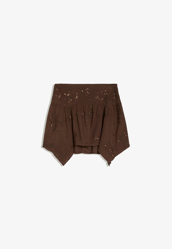 Bershka A-line skirt - dark brown