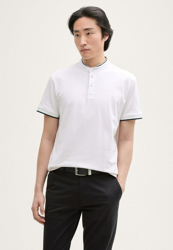 TOM TAILOR MIT STEHKRAGEN - Basic T-shirt - white