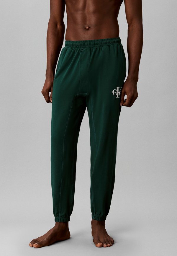 Calvin Klein Underwear JOGGER GRAPHIC MONOGRAM STRETCH - Pyjama bottoms - kings emerald green