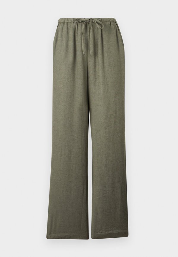 ONLY ONLBRUXELLES Straight Fit Linen - Trousers - mulled basil
