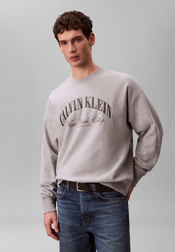 Calvin Klein Jeans LOGO GRAPHIC RELAXED - Sweatshirt - heroic grey htr