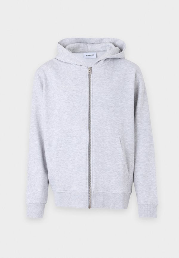 Jack & Jones Zip Plain Zip - Zip-up sweatshirt - white melange