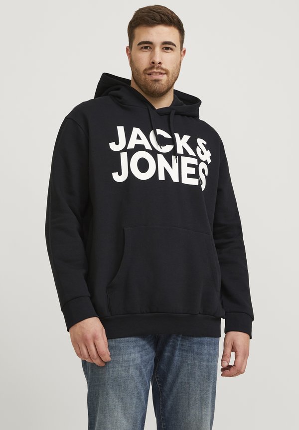 Jack & Jones JJECORP LOGO HOOD - Hoodie - black