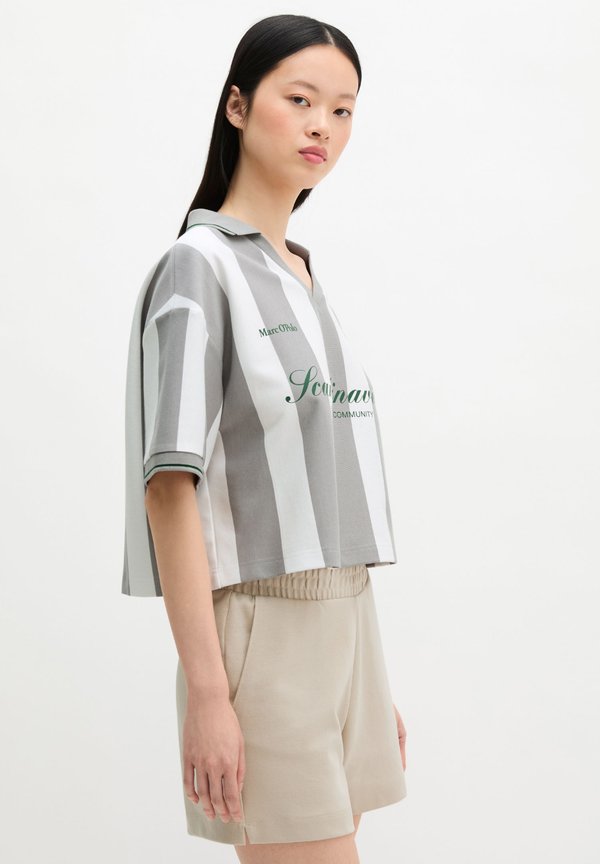 Marc O'Polo MOP CLUB '67 FOOTBALL TRIKOT SHIRT, CROPPED, STRIPED