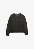 Superdry & Co ESSENTIALS TONAL APPLIQUE CREW - Sweatshirt - charcoal