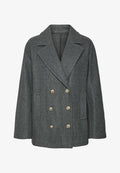 Vero Moda VMFORTUNE - Short coat - dark grey melange