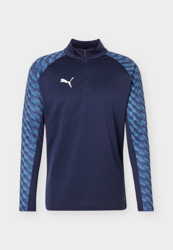 Puma TEAMLIGA TRAINING ZIP - Long sleeved top - navy/white/blue horizon