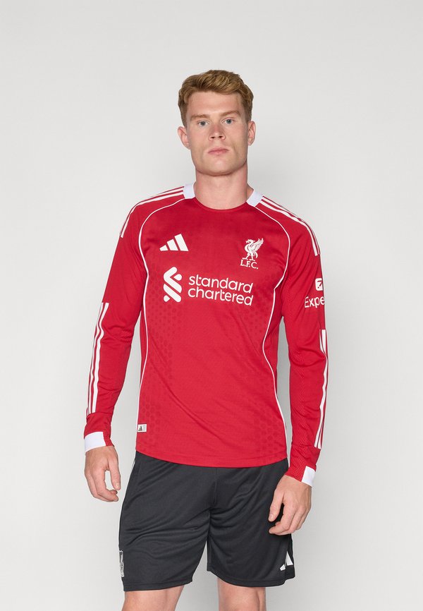adidas Performance LIVERPOOL FC 25/26 HOME AUTHENTIC JERSEY LONGSLEEVE - Club wear - strawberry red