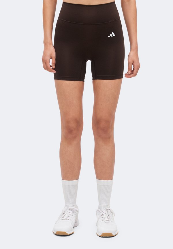 adidas Performance OPTIME ESSENTIALS WORKOUT SHORT LEGGINGS - Leggings - aurora coffee