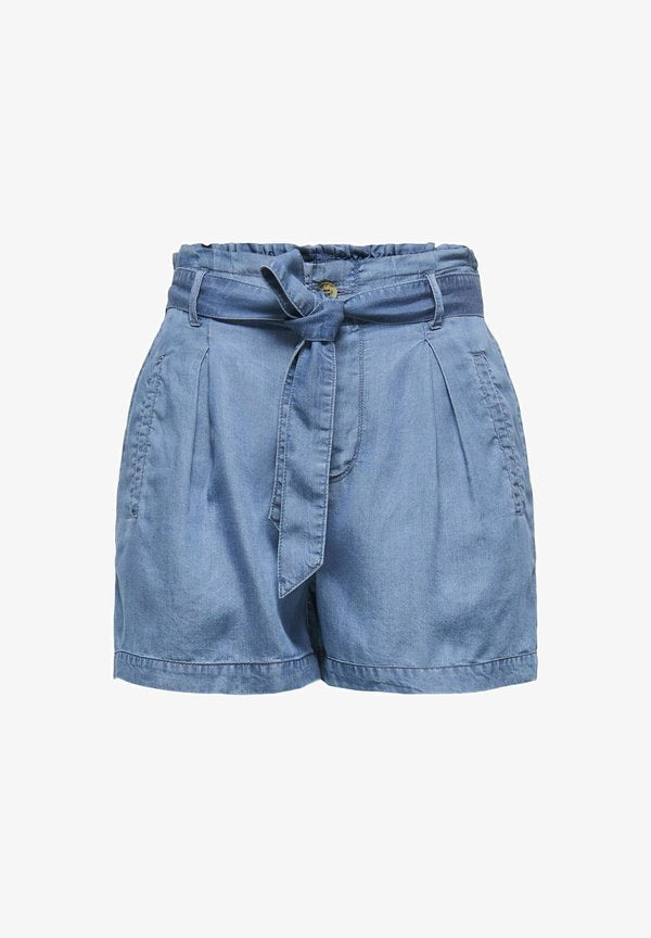 ONLY ONLCHARIS High waist Regular Fit - Denim shorts - medium blue denim