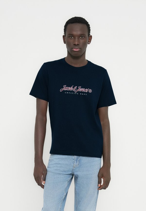 Jack & Jones JORMONTAUK TYPE FRONT TEE - Print T-shirt - sky captain