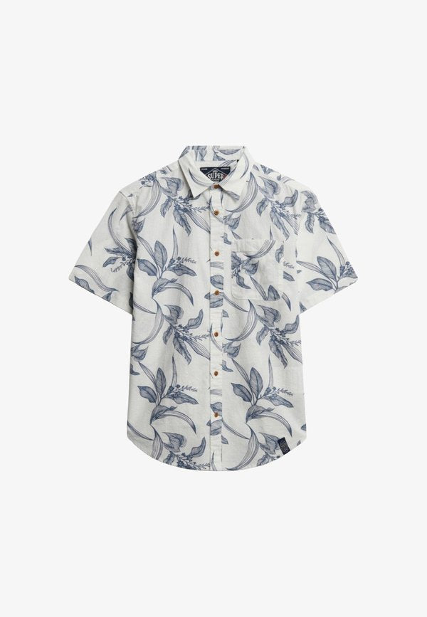Superdry & Co VINTAGE LOOM S/S SHIRT KAM VAR - Shirt - white dim