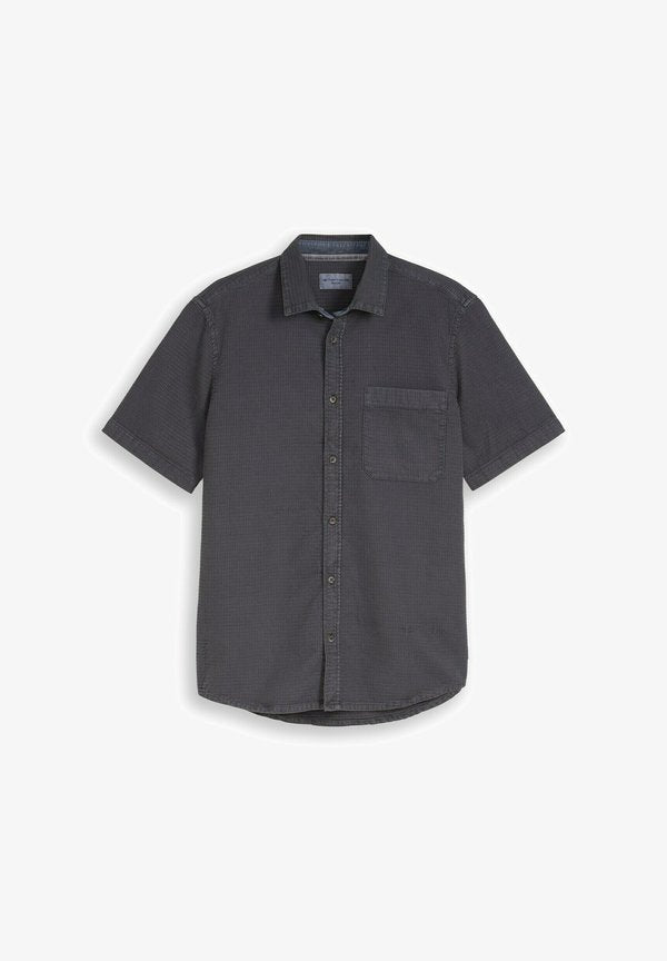 TOM TAILOR REGULAR FIT KURZARM MIT WAFFELSTRUKTUR - Shirt - tarmac grey