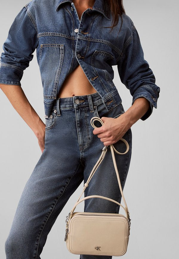 Calvin Klein CALVIN KLEIN MONOGRAM LOGO CROSSBODY CAMERA BAG - Camera bag - light hay