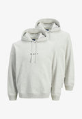 Jack & Jones 2ER PACK - Hoodie - hellgrau