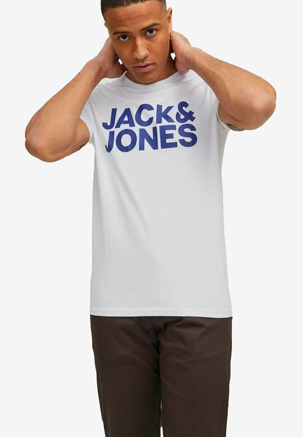 Jack & Jones JACK & JONES 6 PACK - Print T-shirt - weiß marineblau schwarz