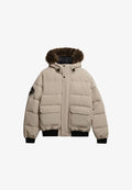 Superdry & Co SUPERDRY EVEREST HOODED PUFFER BOMBER JACKET.. - Winter jacket - chateau beige