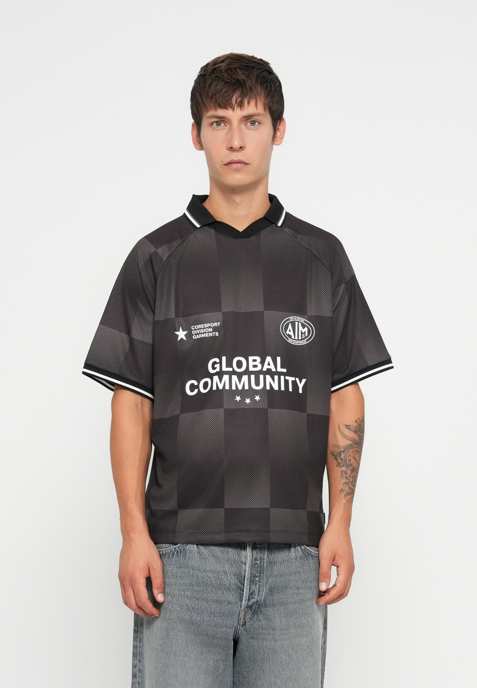 Jack & Jones JCOCREST FOOTBALL TEE COLLAR