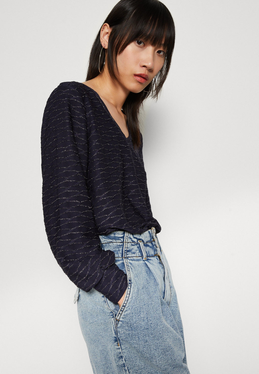 ONLY ONLASTRA V NECK GLITTER