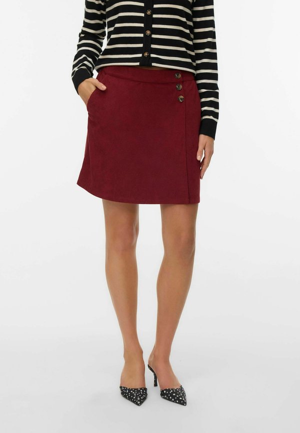 Vero Moda VMELLY Short - Wrap skirt - syrah