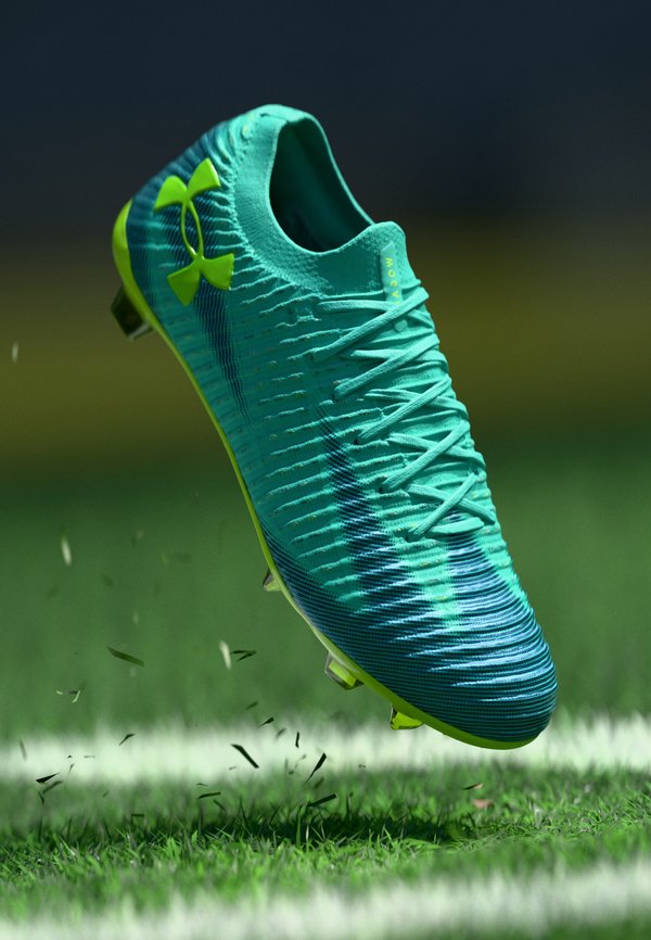 Under Armour SHADOW ELITE 3 FG - Firm-ground football boots - green mode/hyper green/metallic silver-coloured