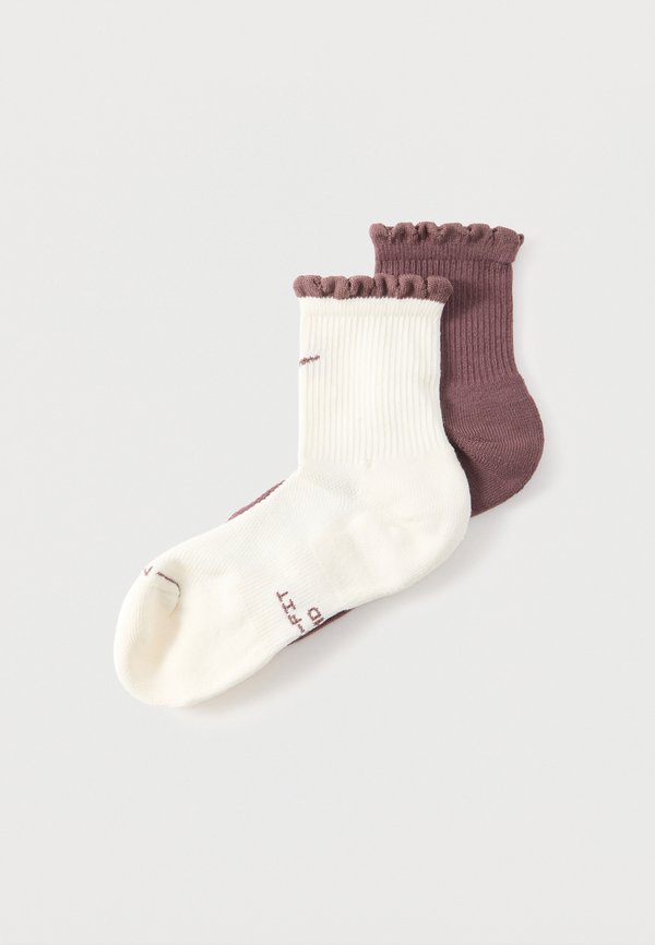 Nike Sportswear UNISEX 2 PACK - Socks - off-white/dark brown