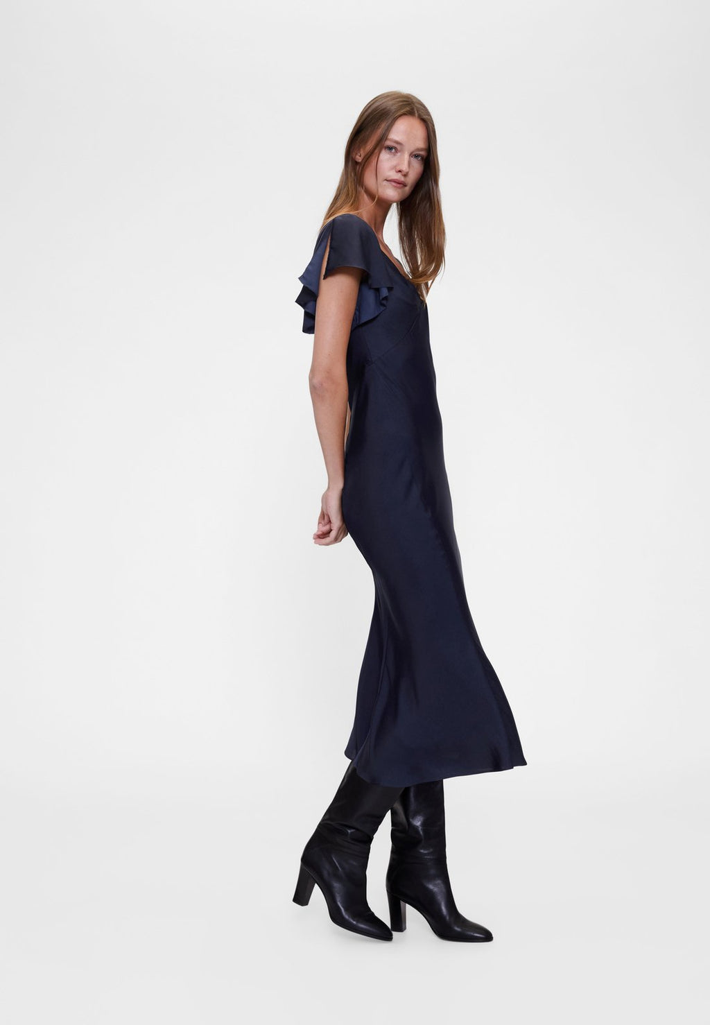 GAP GAPSTUDIO SATIN MIDI DRESS