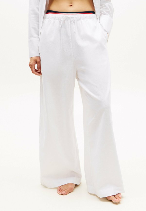 Tommy Hilfiger WIDE LEG COVER-UP  - Trousers - pvh classic white