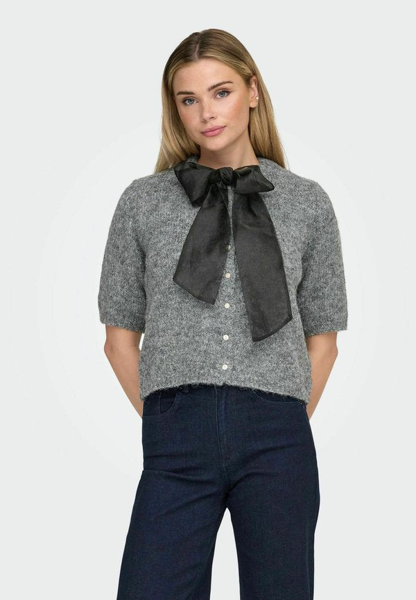 ONLY ONLOLIVIA - Cardigan - dark grey melange