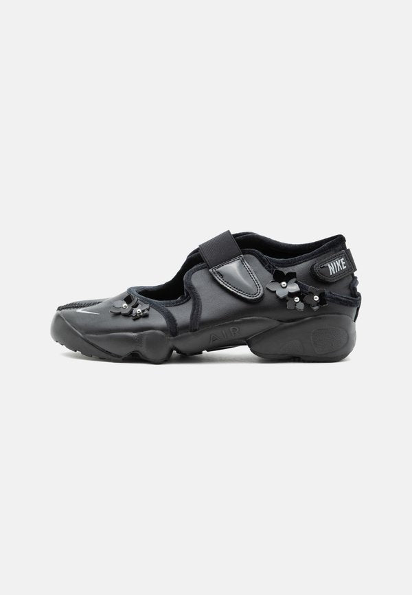 Nike Sportswear AIR RIFT - Sandals - black/metallic silver-coloured/wolf grey
