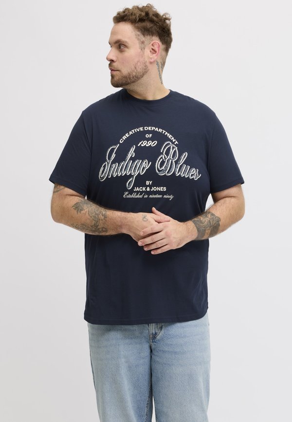 Jack & Jones Plus Size - Print T-shirt - navy